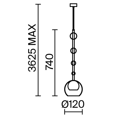 Подвесной светильник Ros GU10х1, MOD227PL-01BS