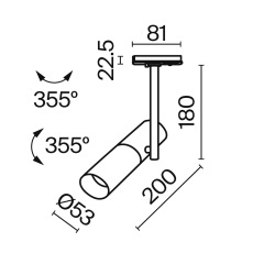 Трековый светильник Elti Unity GU10 10Вт, TR005-1-GU10-W