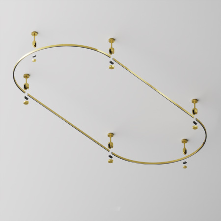 Шинопровод полукруг 800мм Flarity латунь, TRX154-SR-D800-BS