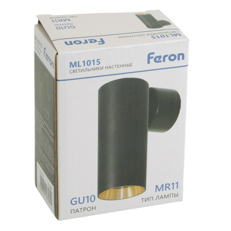 Светильник Feron ML1015 настенный под лампу GU10, черный + золото