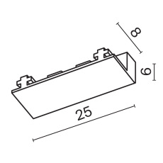 Комплектующие для накладной трековой системы, TRA084EC-112W