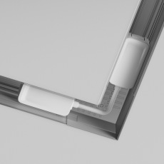 Коннектор питания угловой Radity встраиваемый белый TRA084CPC-W-12