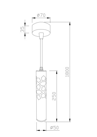 Подвесной светильник Torre 1x11Вт 4000K, P037PL-L11W4K