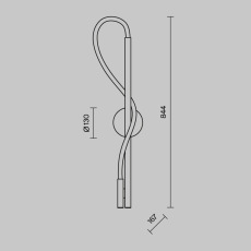 Настенный светильник (бра) Tau 3000К 13Вт, MOD166WL-L12G3K