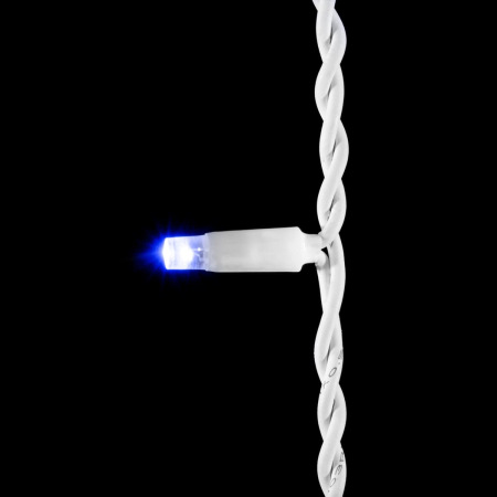 Гирлянда Бахрома 3,2 х 0,9 м Синяя, 168 LED, Белый Провод Каучук, IP65