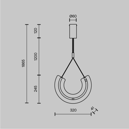 Подвесной светильник Maya 3000К 18Вт, P091PL-L18G3K1