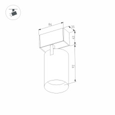 Светильник MAG-SPOT-45-R85-5W Warm3000 (BK, 20 deg, 24V) (Arlight, IP20 Металл, 3 года)