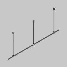 Основание Long H745мм для трековых светильников Flarity TFC-Flar-L01-B, черный