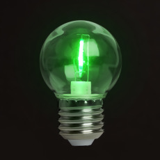 Лампа светодиодная Feron LB-383 Шарик прозрачный E27 2W зеленый