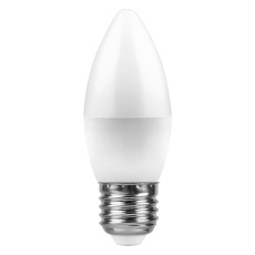 Лампа светодиодная, (7W) 230V E27 2700K C37, LB-97