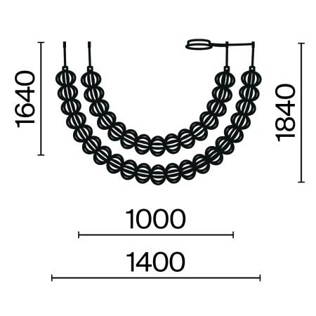 Подвесной светильник Golden Cage 3000К 107Вт, MOD216PL-L55G3K