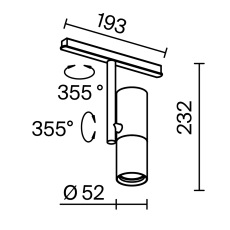 Трековый светильник Elti Exility 2700-6000K 12Вт 36° Dim Smart, TR005-4-12W-DS-B