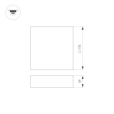 Светильник SP-QUADRO-S175x175-16W Day4000 (BK, 120 deg, 230V) (Arlight, IP40 Металл, 3 года)