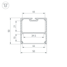 Профиль SL-LINE-5050-LW-3000 WHITE (Arlight, Алюминий)