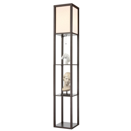 8090/1F COMFI LN25 кофейный/белый, дерево/текстиль Торшер Е27 1*60W 220V PRACTIC