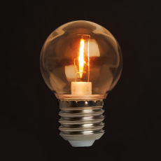 Лампа светодиодная Feron LB-383 Шарик прозрачный E27 2W оранжевый