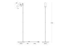 Напольный светильник (торшер) Bansky GU10х1 40Вт, MOD129FL-01B