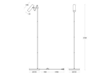 Напольный светильник (торшер) Bansky GU10х1 40Вт, MOD129FL-01B