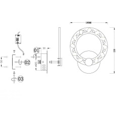 Настенный светильник Seven fires Мейна SF7015/1W-SGD