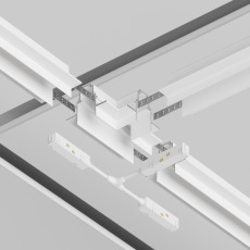 Коннектор питания Т-образный Gravity белый, TRA004CWT-22W