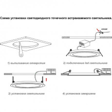 Светодиодный встраиваемый спот Novotech LUNA 357574