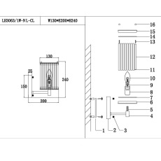 Бра Lumien Hall Krejne LH3063/1W-NL-CL