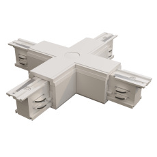 Коннектор Х-образный Trinity белый, TRA005CX-31W