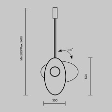 Подвесной светильник Evolution 3000К 9Вт, MOD396PL-L10BL3K