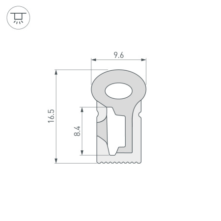 Силиконовый профиль WPH-FLEX-0817-SIDE-S8-10m WHITE (Arlight, Силикон)