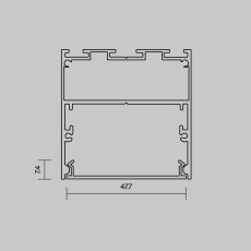 Рассеиватель для профиля 50×50 (Чёрный, 3 м), ALM-5050T-B-DF-3M 642049