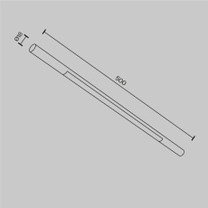 Светильник Basis для системы освещения Axity 3000-6000К 12Вт 120°, C100CL-L500-12W3-6K-B