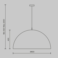 Подвесной светильник Dome E27х5, MOD169PL-05GB1