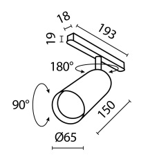 Трековый светильник Focus Led Exility 2700K 20Вт 36°, TR032-2-20W2.7K-M-B