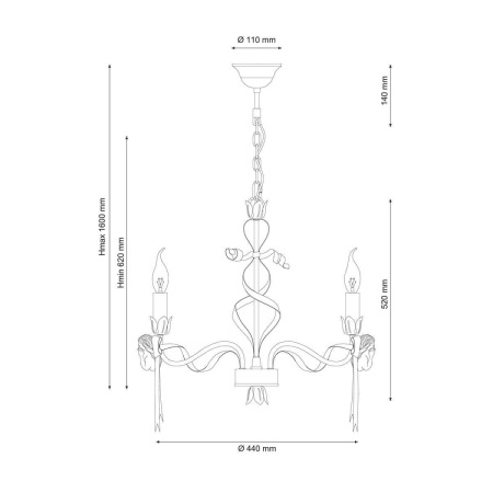 Подвесная люстра Lucia Tucci Angelo 147.5 Ivory