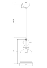 Подвесной светильник Tone E27x1, P035PL-01CH