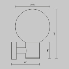 Настенный светильник (бра) Bold E27х1 60Вт IP 54, O598WL-01B