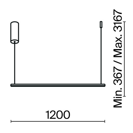 Подвесной светильник Halo 2600-3500К 16Вт, MOD246PL-L24BSK
