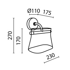 Настенный светильник (бра) Cabaret 3000К 8Вт, MOD170WL-L8BS3K2