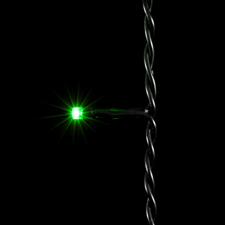 Гирлянда Бахрома 3,1 x 0,5 м Зеленая 220В, 150 LED, Провод Черный ПВХ, IP54