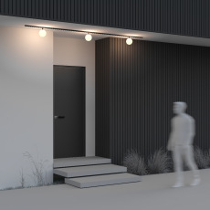 Уличный трековый светильник Luna Elasity IP 3000К 9Вт 120° черный, O-TR01-2-S-9WB3K