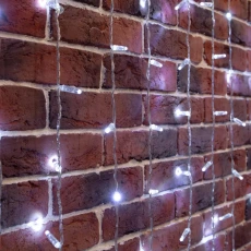 Гирлянда Занавес 2х6м 768 LED БЕЛЫЙ прозрачный ПВХ IP65 эффект мерцания 230В