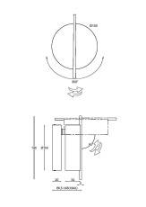 Настенный светильник (бра) Nuance 3000К 4Вт, MOD180WL-L4B3K