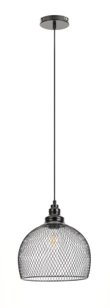 Светильник подвесной (подвес) ЭРА PL7 BK металл, E27, max 60W, высота плафона 280мм, подвеса 720мм, черный