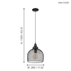 Подвесной светильник Eglo Straiton 49736