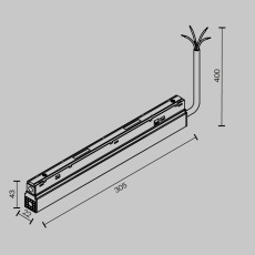 Блок питания встраиваемый Exility 48В, 200Вт c выводами для питания шины DALI, TRA034DR-200W-DD-W