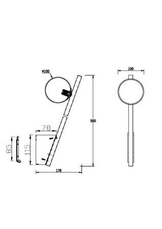 Настенный светильник (бра) Kazimir G9х1, MOD175WL-01G