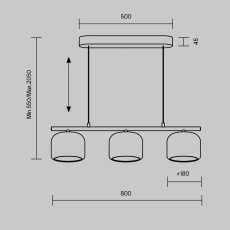 Подвесной светильник Spirito 3000K 14Вт, MOD286PL-L12W3K