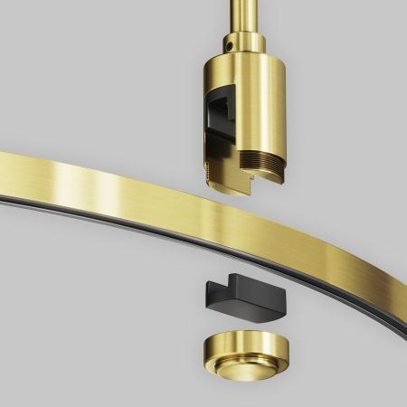 Шинопровод полукруг 800мм Flarity латунь, TRX154-SR-D800-BS