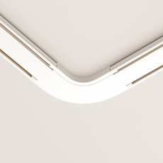 Конектор питания полукруглый Radity белый, TRA084CR-11W