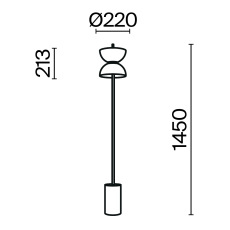 Напольный светильник (торшер) Kyoto 3000К 11Вт, MOD178FL-L11W3K